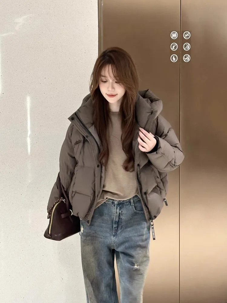 

Зимняя утепленная хлопковая куртка-пуховик для женщин, модная универсальная женская куртка в корейском стиле, свободного кроя