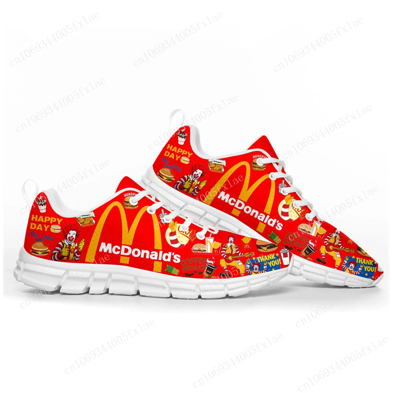 Mc-Donalds Printing Sports Shoes High Quality Mens Womens Teenager Kids Children Sneakers Sneaker Customize Couple Shoe White