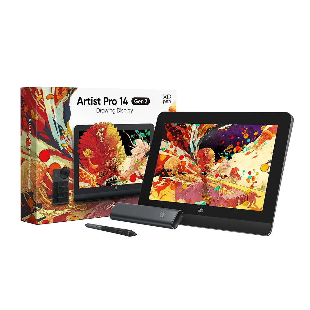 

XPPen Artist Pro 14 (Gen 2) Graphic Pen Tablet Monitor X3 Pro 16K Pressure 99% sRGB with 1920x1080 for Windows mac Android