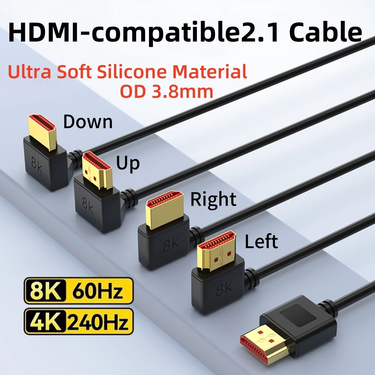 8K HDMI-compatible Cable 2.1 48Gbps High Speed 8K@60Hz 4K@240Hz for Gaming Monitor Graphics Card PC TV PS5 PS4 Projector