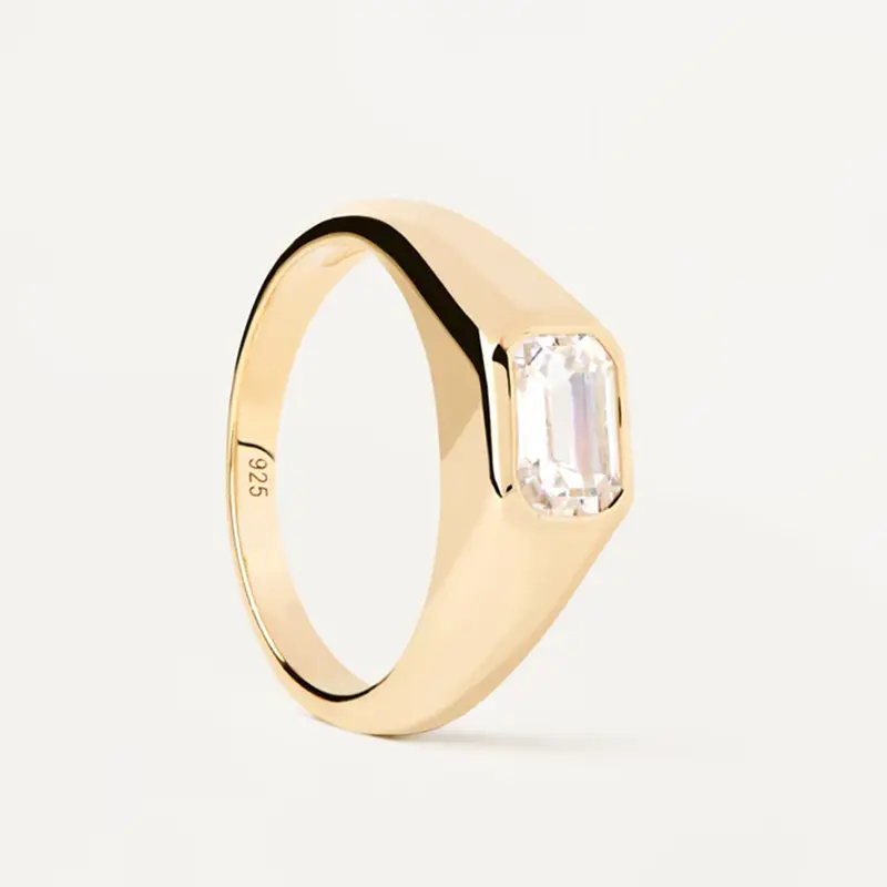 DPLAOPA 925 Sterling Silver Gold Thick Band Big CZ Zircon Size Ring Women Luxury Fine Jewelry 2023 Fine Jewelry Crystal - Image 10