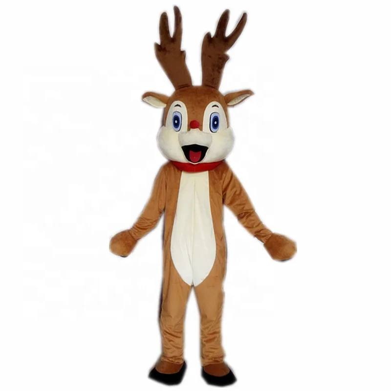 

Custom christmas deer mascot for adult well made high quality plush full body walking christmas deer mascot