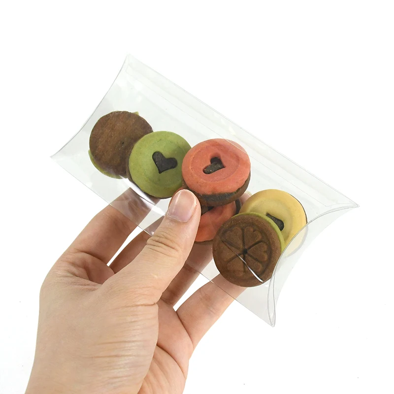 10 stücke Kissen Form Klar PVC Candy Box Transparent Geschenk Verpackung Box Hochzeit Geburtstag Party Favors Decor Weihnachten Box liefert – Detail 8
