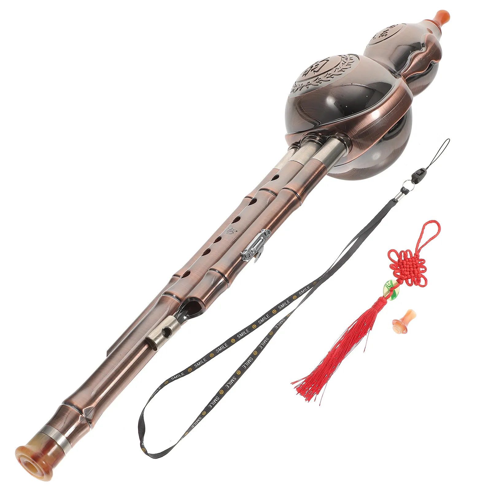 

1Set Ethnic Chinese Gourd Instrument Cucurbit Flute for Beginner Practice Traditional Musical Instrument