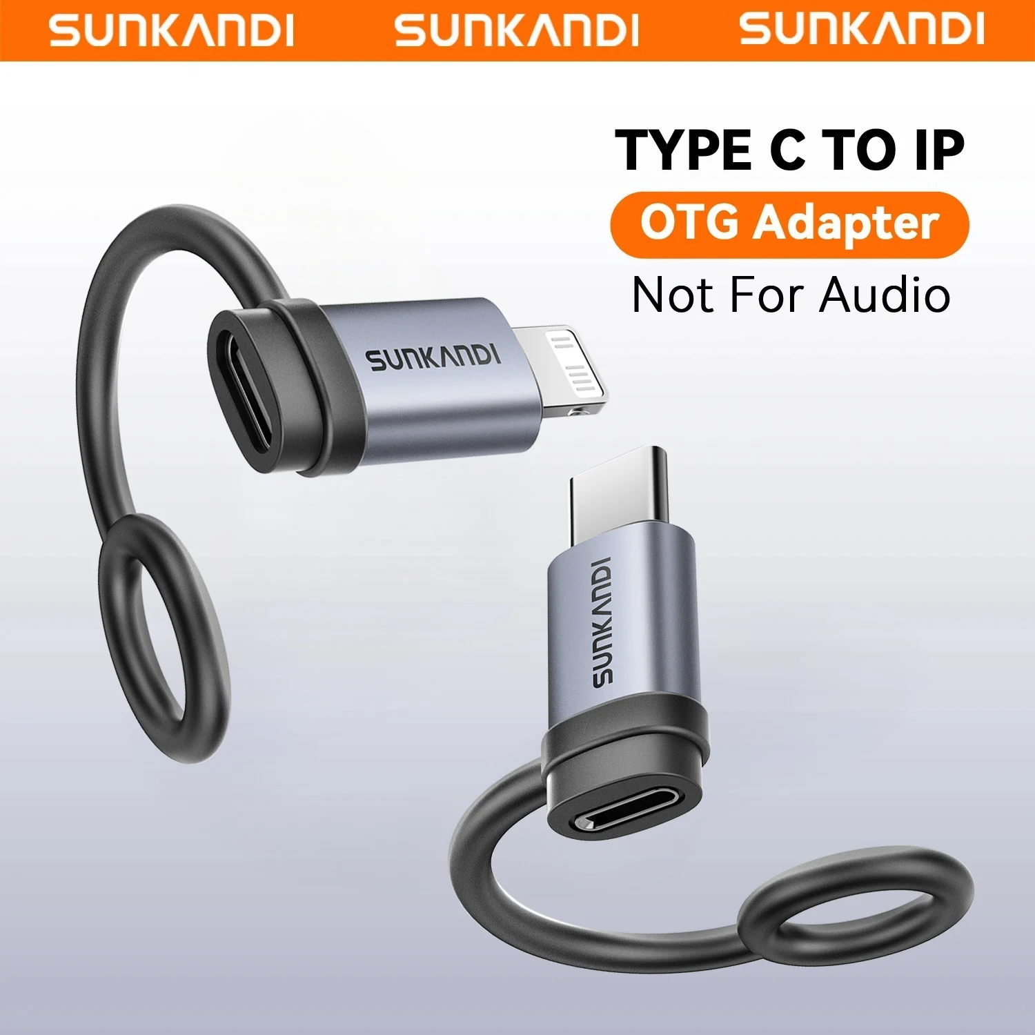SUNKANDI Lighting To Type C Adapter Fast Charging IP Female to USB C Male Connector For iPhone 15 14 13 12 11 Pro IPad Converter