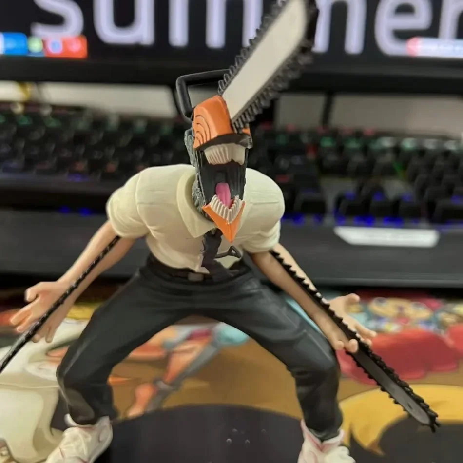 Человек с бензопилой, аниме, три фигурки Power Denji, экшн-фигурка, ПВХ, фигурка человека с бензопилой, ПВХ, коллекция для взрослых, модель, игрушки, подарки