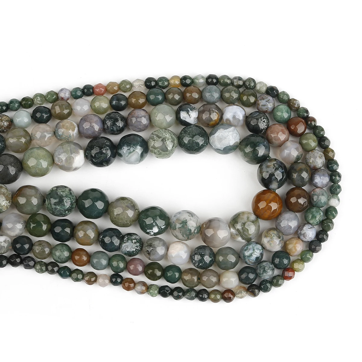 Natürliche bunte Achat-Onyx-Perlen, rund, facettiert, lose Abstandsperlen für die Schmuckherstellung, DIY-Armband, Halskette, Ohrringe, Zubehör – Detail 2