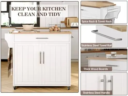 Thumbnail 3 - #2 Low Price Kitchen Island Carts Deals