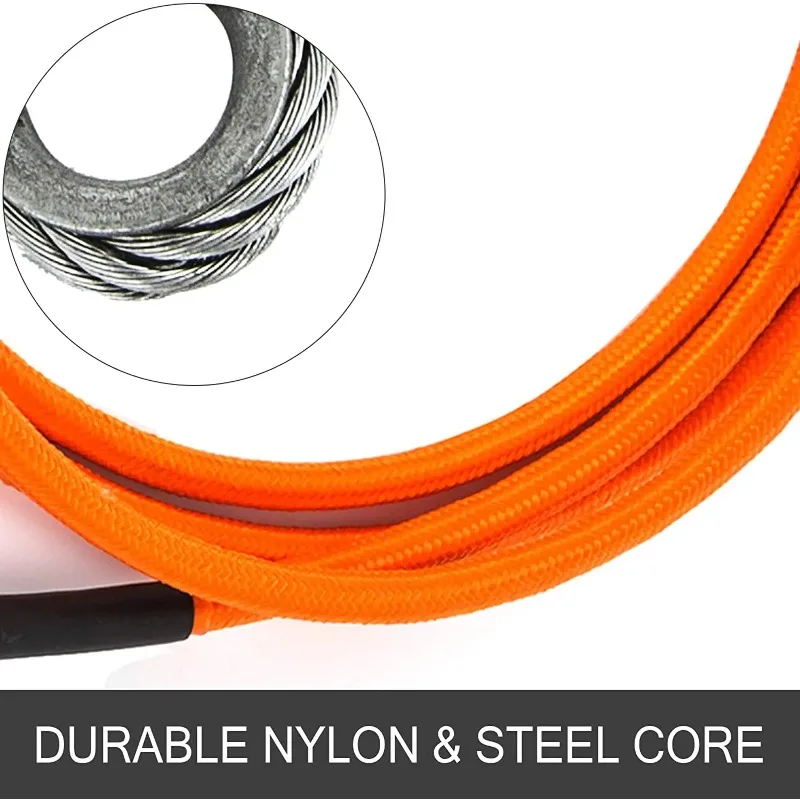 10FT Steel Core Adjustable Positioning Lanyard Tree Work Safety Flip Line Kit with Lock Carabiner Arborist Equipment