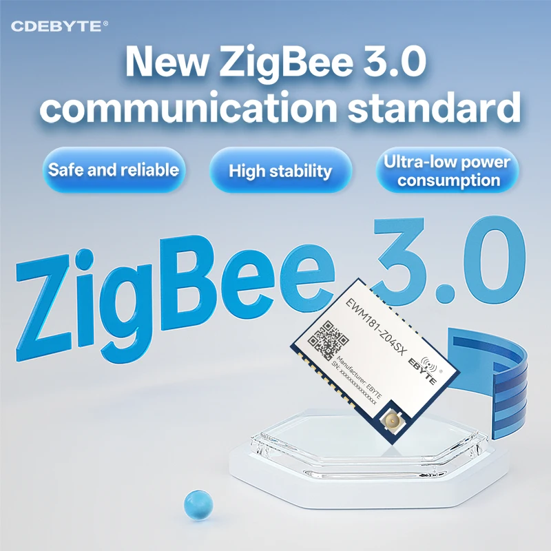 2.4G Zigbee3.0 โมดูลไร้สาย CDEBYTE EWM181-Z04SX Series Serial Transceiver เครือข่ายพลังงานแสงอาทิตย์การใช้งาน IPEX