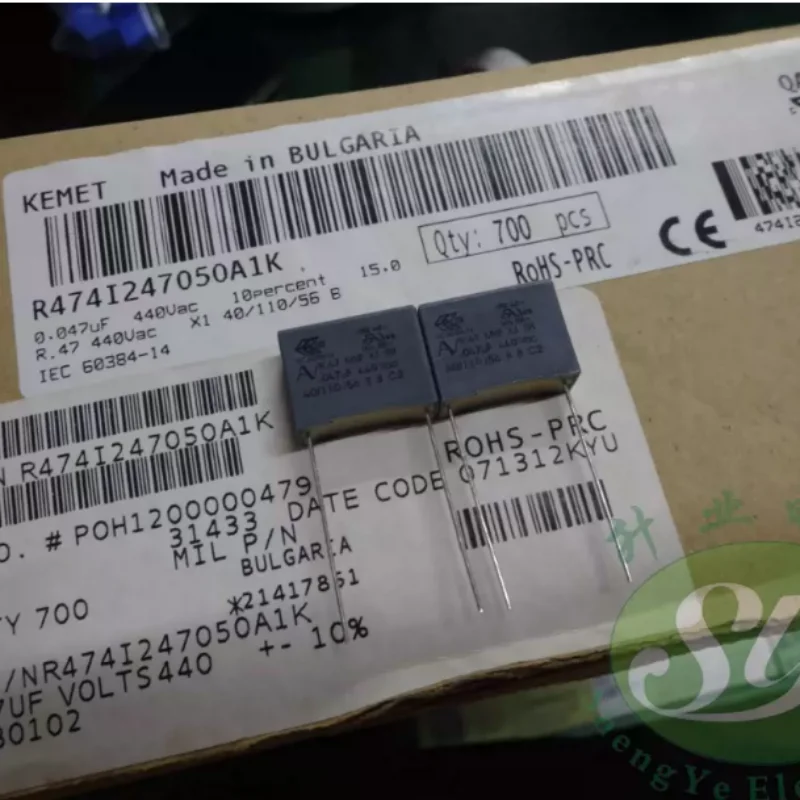 10pcs-100pcs KEMET AV R47 0.047uf/440VAC 47nf 473 brand new X1 film capacitor DC 1000V