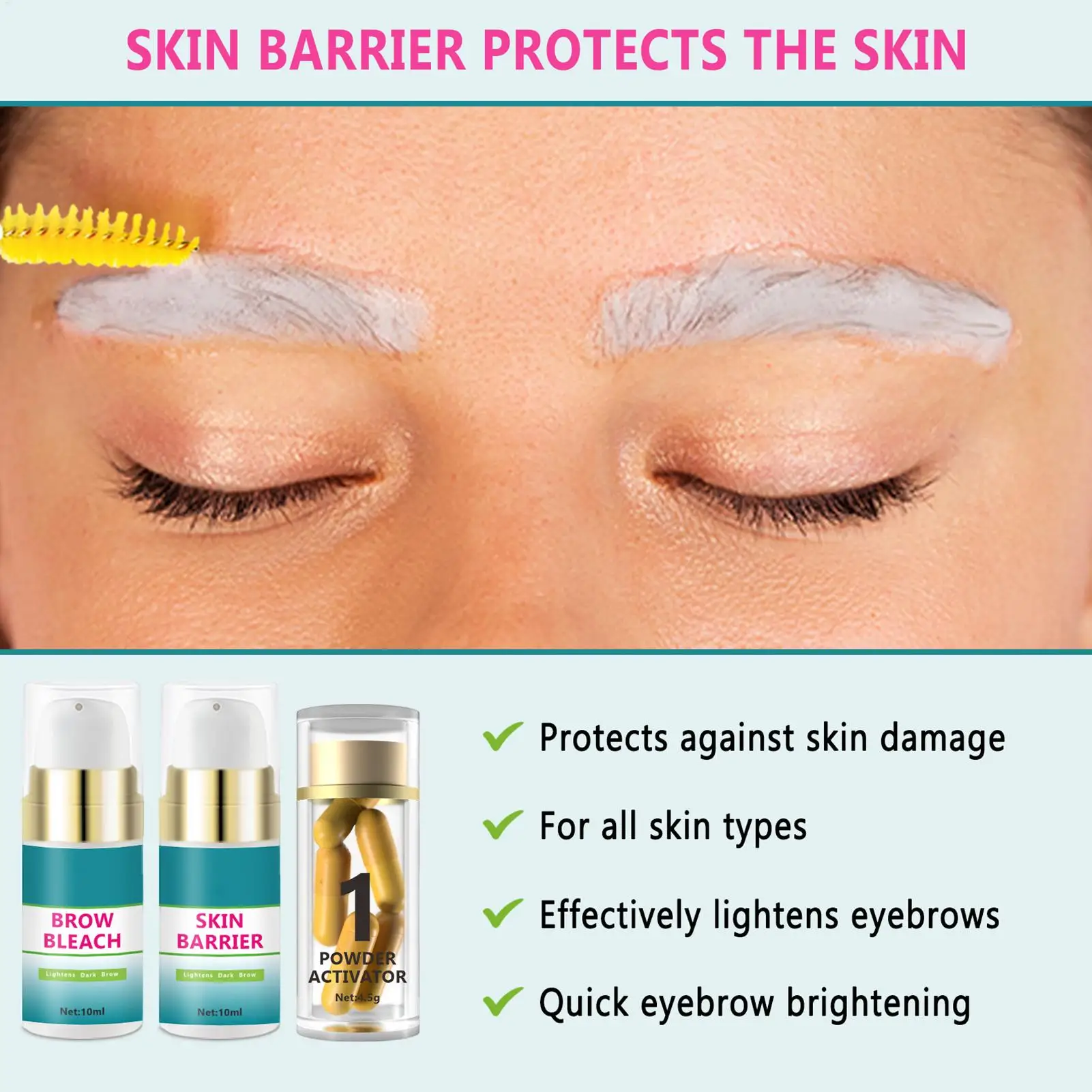 كفاءة الحاجب التبييض الحاجب المضيء لطيف ماكياج الحاجب التبييض لصالون جودة نتائج الحاجب تلوين عدة لجميع الحاجب