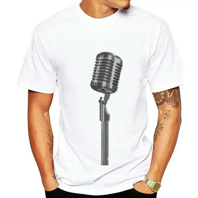 Square Mic Microphone Stand Up Comedian Singer Entertainer Short-Sleeve Unisex T-Shirt men t shirt