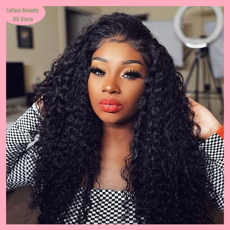 Lafion Deep Wave Lace Front Wig 13x6 13x4 Closure Wig 5x5 Hd Lace Water Wave Human Hair Wig  4x4 Closure Curly Wigs For Women