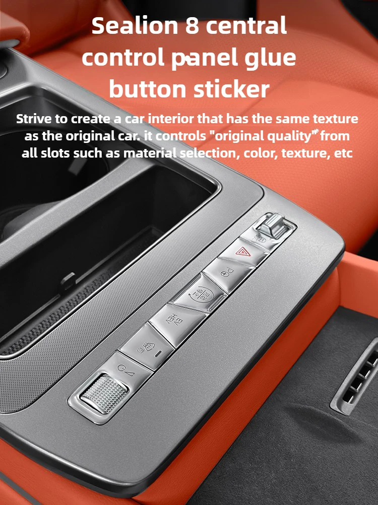 

For BYD Sealion 8 Tang L EV Car Central Control Panel Button Dripping-Glue Protective Sticker Patch Car Interior Accessories
