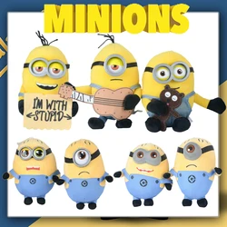 12-22cm Minions 4 Despicable Me 4 Plush keychain Kawaii Cute Cool Cartoon Toys Dolls Plush Decoration Birthday Gifts For Kid Fan