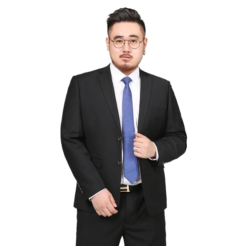 

Plus Size Men Prom Suit Black Blazers Dark Blue Formal Suit Jacket Grooms Dress For Four Seasons Single Western Top