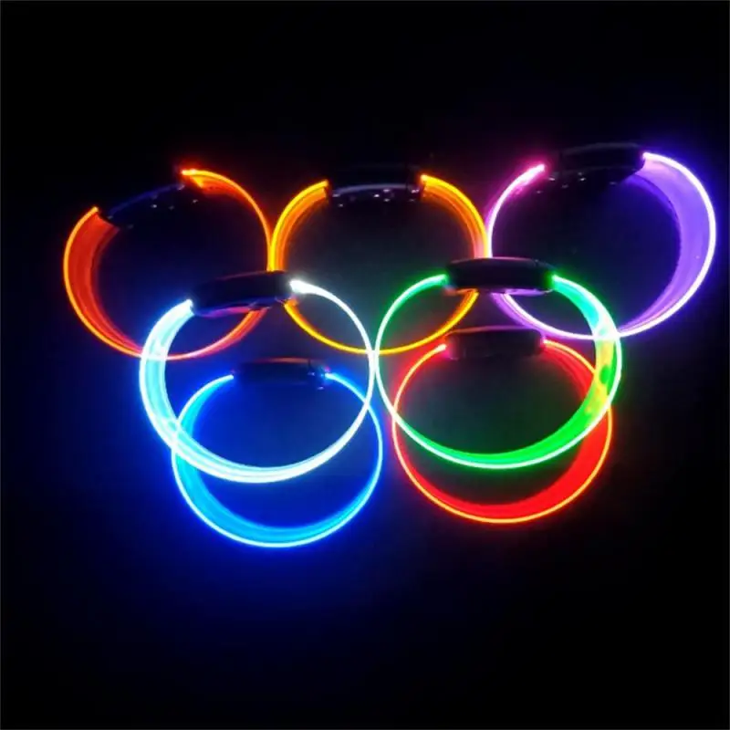 5Pcs/Set LED Luminous Bracelet Battery Light-emitting Wristbands Outdoor Sports Armband Glow Luminous Party Decor Supplies