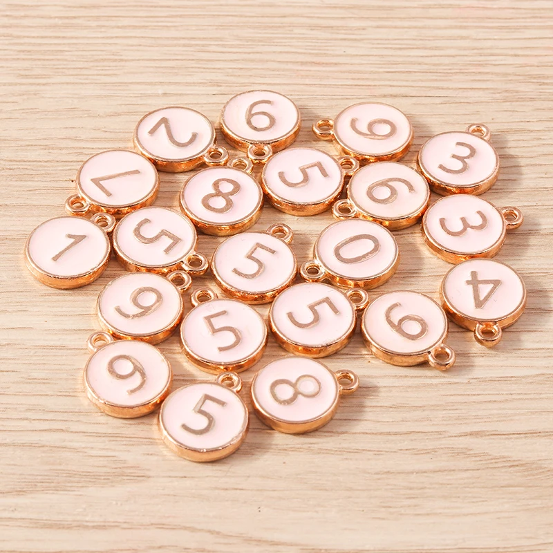 10pcs Number Charms for DIY Jewellery Making