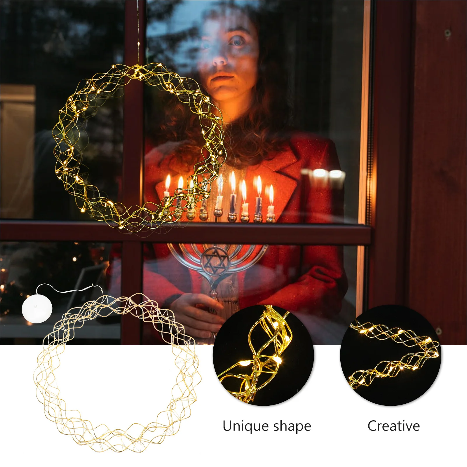 

1Pcs Christmas Tree Light Creative Festival Decorative Xmas Lamp Atmosphere Party Window Decor Glowing Scene Lamp