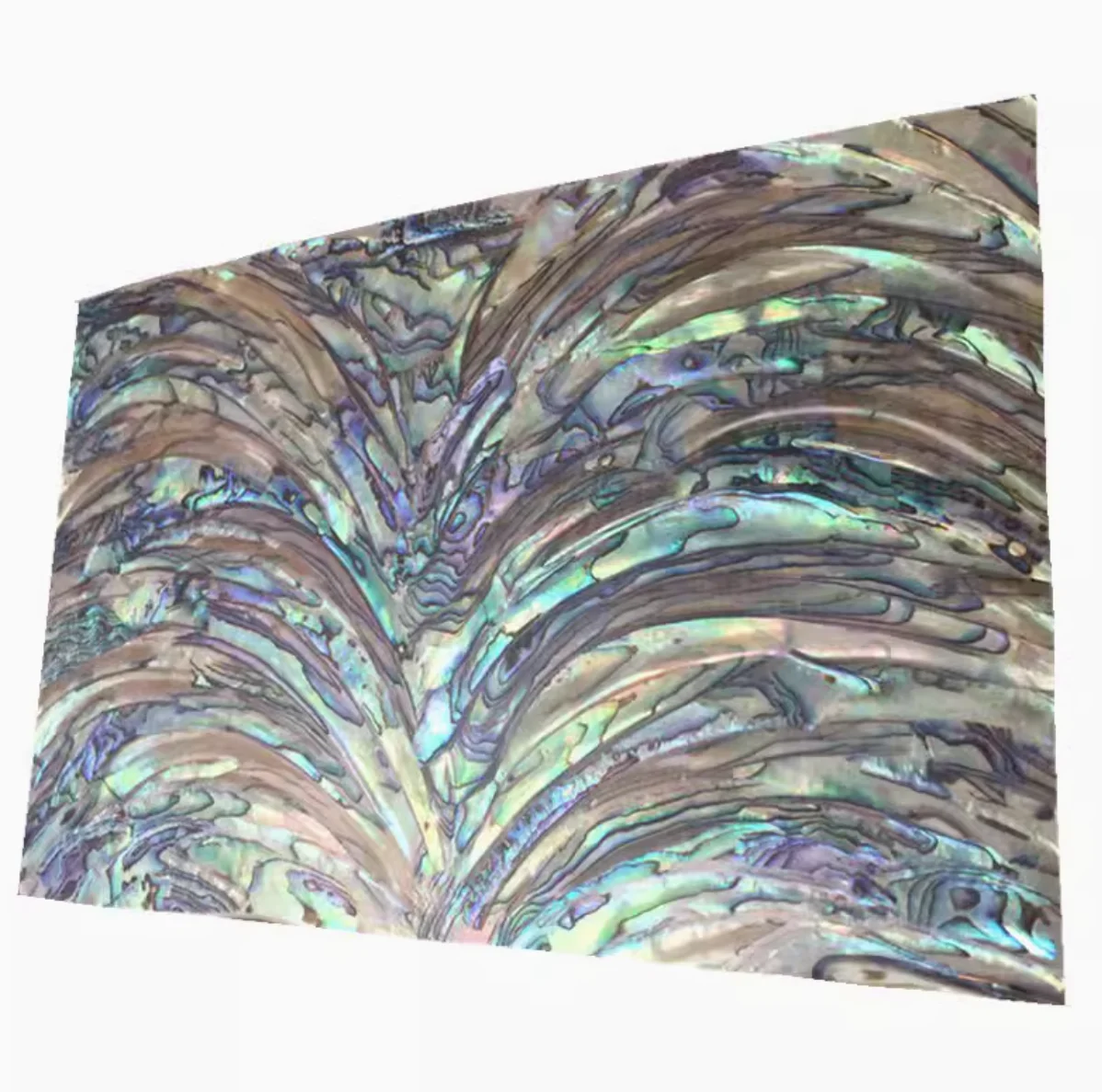 

Size:14x24cm Thick:0.2-0.25mm New Zealand knife patterned colorful abalone shell slices DIY Inlaid decorative materials