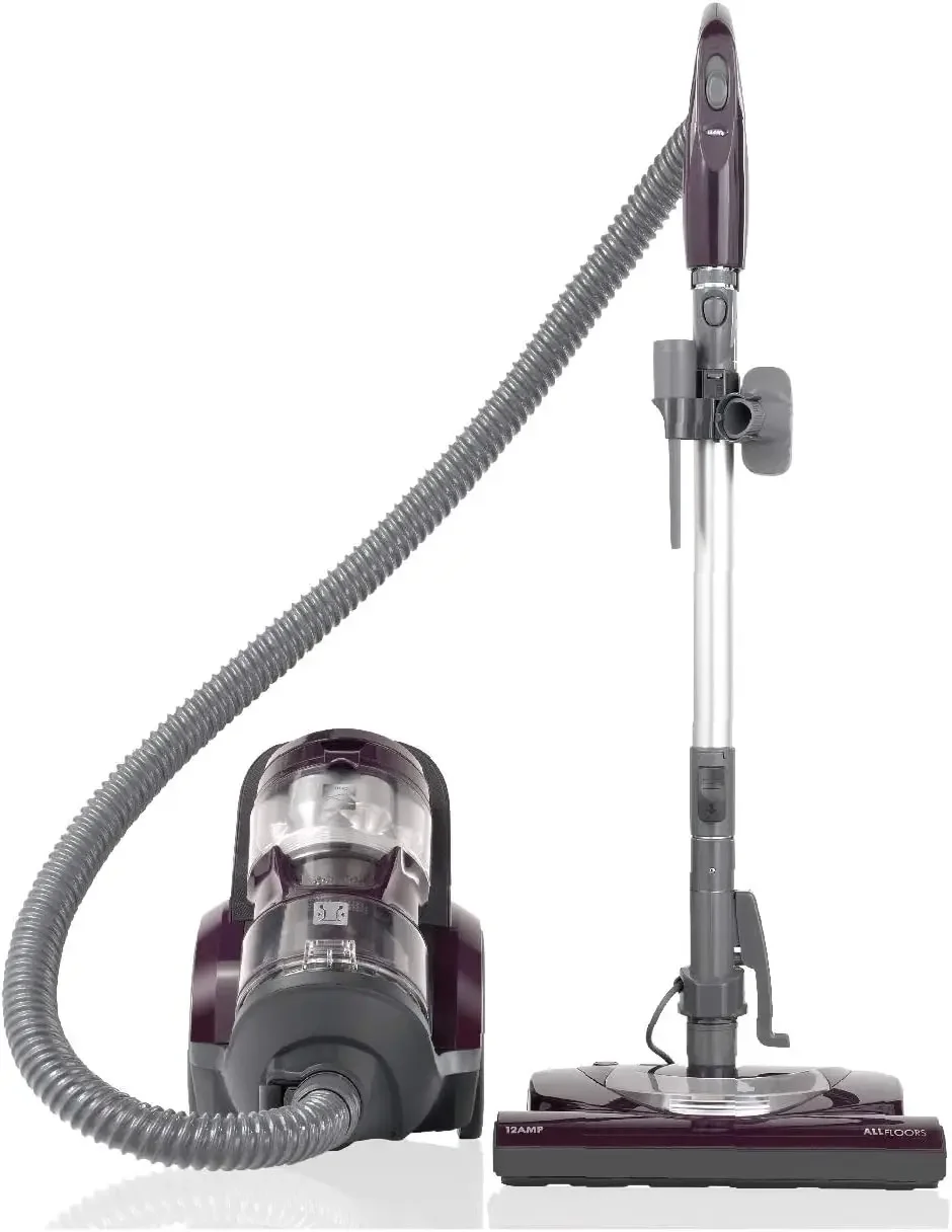 

Friendly Lightweight Bagless Compact Canister Vacuum with Pet Powermate, HEPA, Extended Telescoping Wand, Retractable Cord