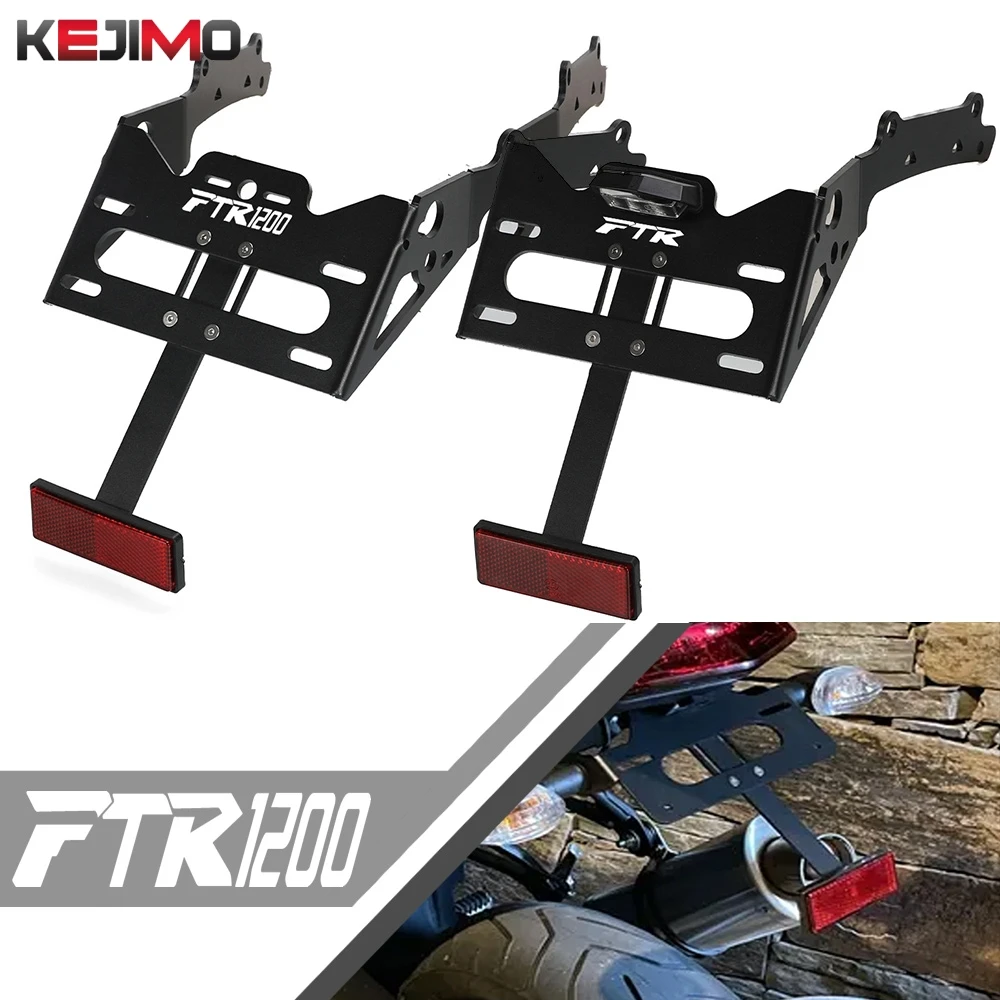 

For Indian FTR1200 FTR 1200 2019 2020 2021 2022 2023 2024 2025 License Plate Holder Bracket Rear Tail Tidy Fender Eliminator Kit