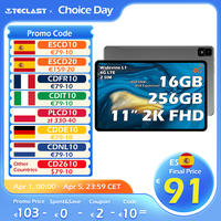 Teclast T50 11 inch 2000x1200 Android 13 Tablet UNISOC T616 8 Core (8GB+8GB Expansion)Max.16GB RAM 256GB ROM 4G LTE Dual SIM Type C 7500mAh Support Widevine L1