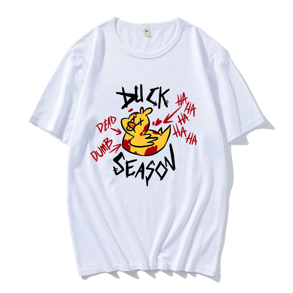 Take That DEPRESSION! Lucifer Duck T-shirt Helluva Boss Hazbinhotel Print Tshirt Men Women Clothing Cotton Short Sleeve T Shirts