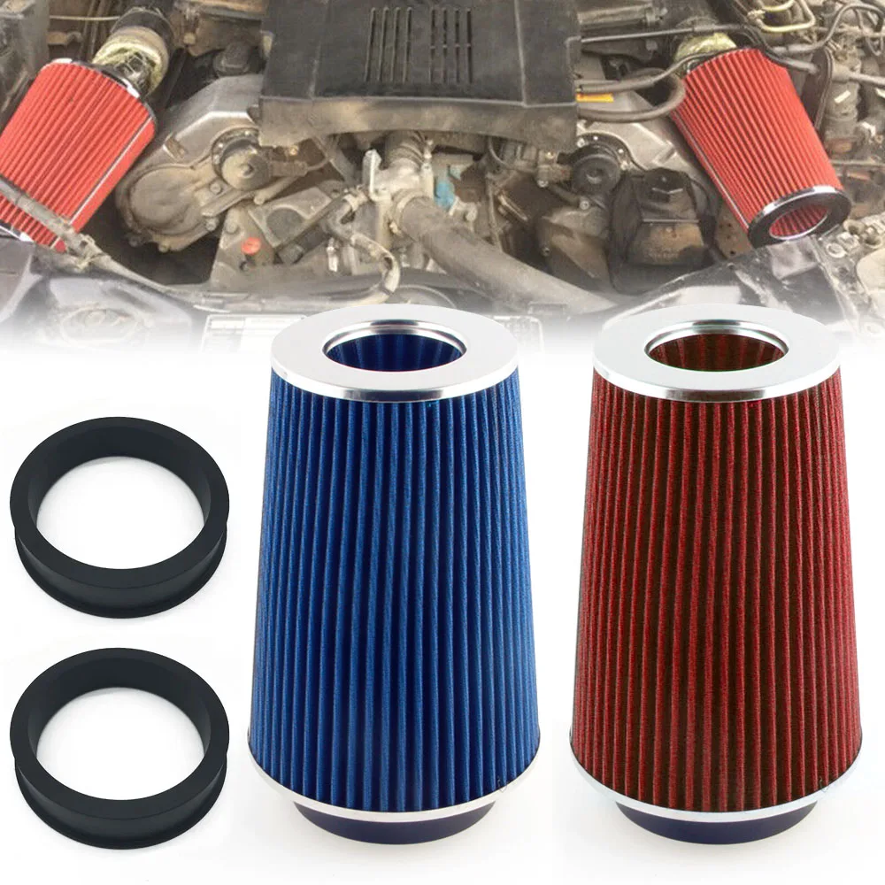 Universal 76MM Performance Air Filter  Auto Super Power Air Intake High Flow Air Filter Aluminum