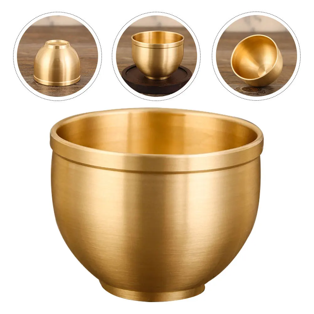 

Premium Brass Wine Cup Golden Round Multipurpose Liquor Container for Home Party Bar Banquet Wine Glass Easy to Clean