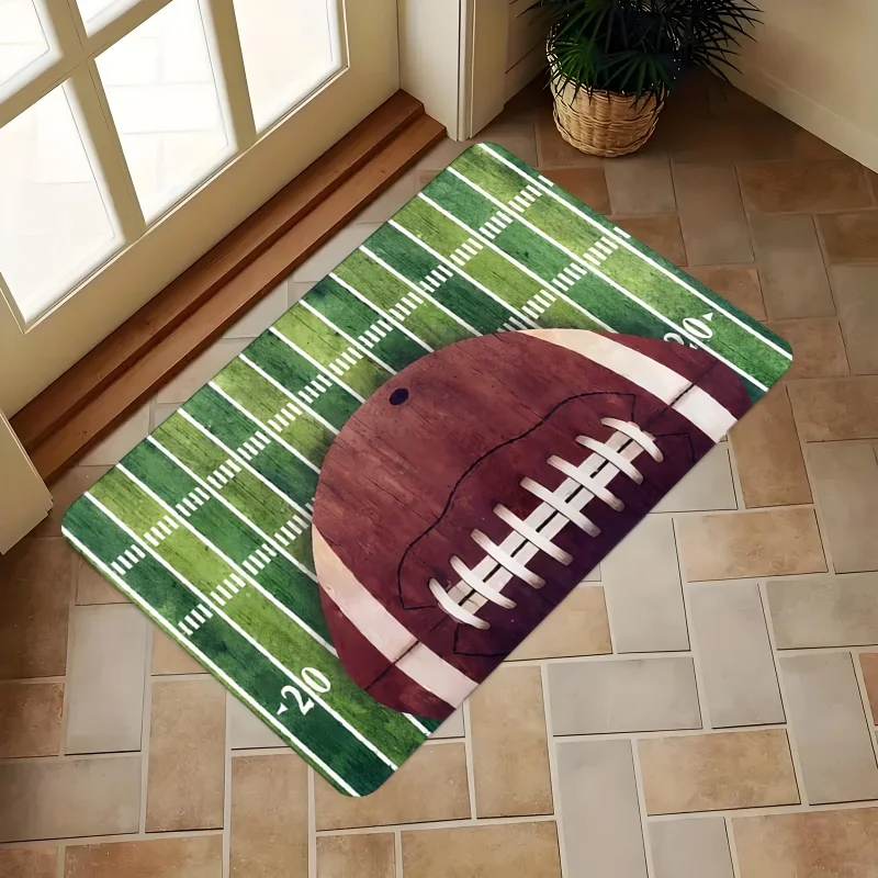 Match Day Welcome Rug Easy Clean Water Resistant Mat Great Gift For Soccer Fans And Athletic Home Entrance Protection