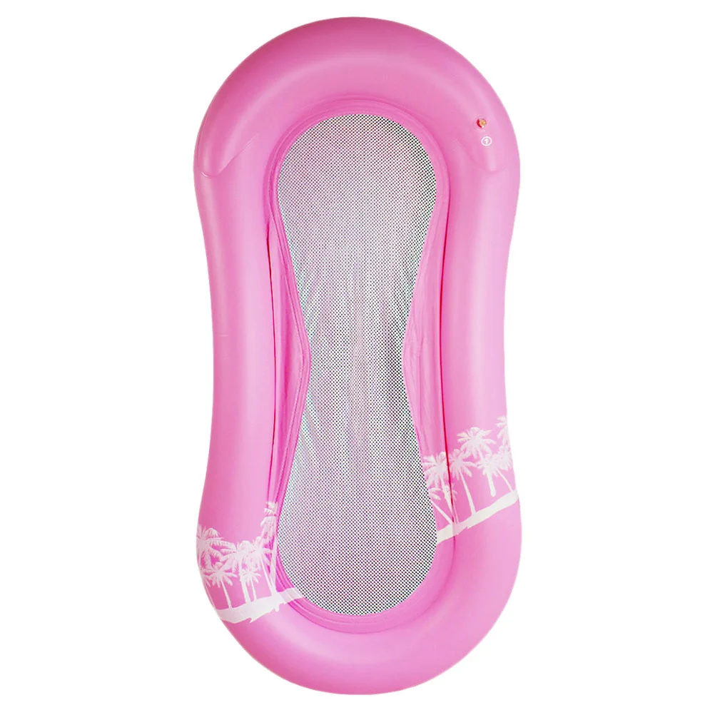 Cadeira reclinável flutuante grosso pvc inflável piscina deck lounge para adultos crianças rosa leve portátil cama de diversão aquática