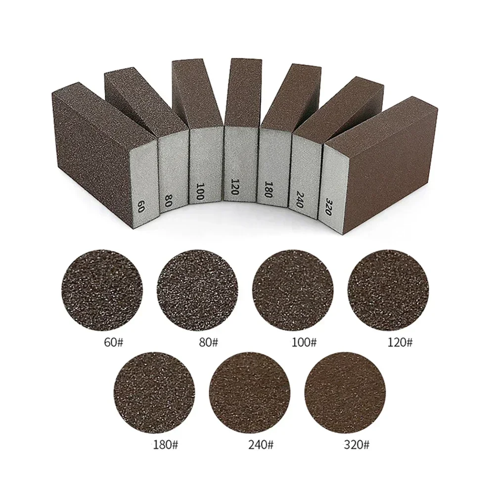 60-320# Cuttable Sanding Sponge Blocks Grit Wall Grinding Sponge Sand Block Sandpaper Polished Sand Brick Kitchen Clean