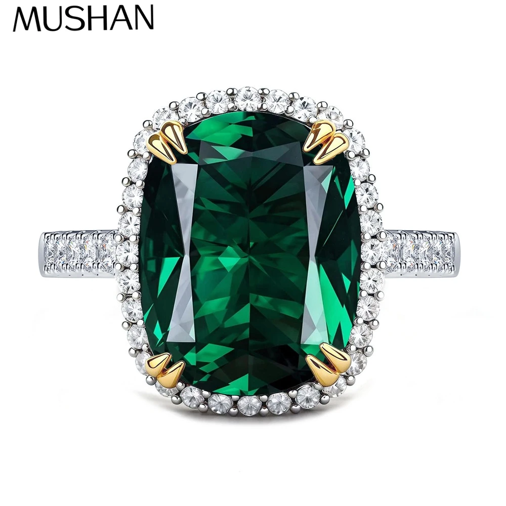 

MuShan Jewelry 925 Sterling Silver Ring Wedding Band High Carbon Diamond Glamorous Style Daughter Gift Women Rings Fine Jewelry