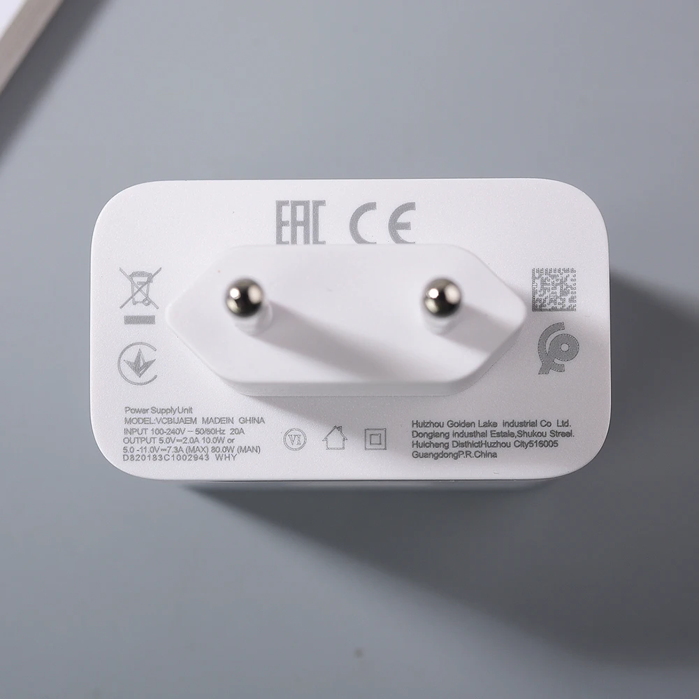 OPPO 80W SuperVOOC Charger EU Fast Charging Power Adapter USB C Cable For OPPO Reno 12 11 10 9 8 Pro Find X2 X3 X5 X6 X7 Pro N3 - náhled 4