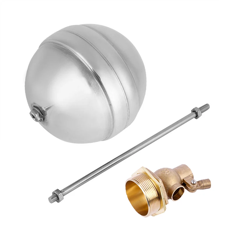 Brass Float Valve Stainless Steel Flow Control Float Sensor Valve Cold and Hot Water Tank Liquid Level for DN15 DN20 DN25