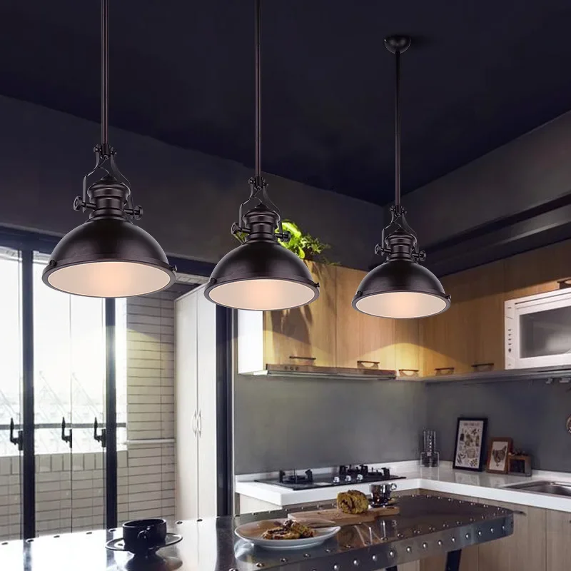 ثريات المطاعم، مصابيح غرفة المعيشة، المقهى، أضواء البار، ثريات غطاء وعاء حديد واحد بالجملة #3