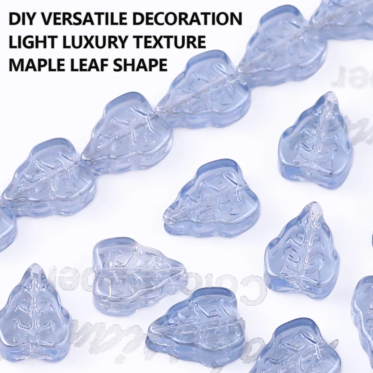 

1/2Strands 10x8MM Light Blue Gray Plating Leaf Bead Vertical Hole Glass Bead Spacer Beads for DIY Jewelry Bracelet Accessory