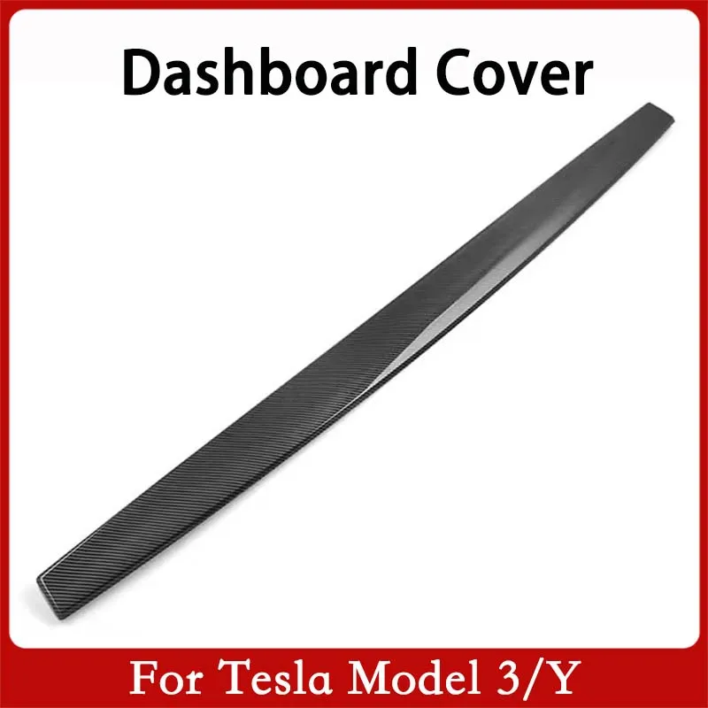 Copertura del cruscotto per Tesla Model 3 2021 Reale In Fibra di Carbonio Console Centrale Strumento Trim Modello Y Accessori Model3 2022