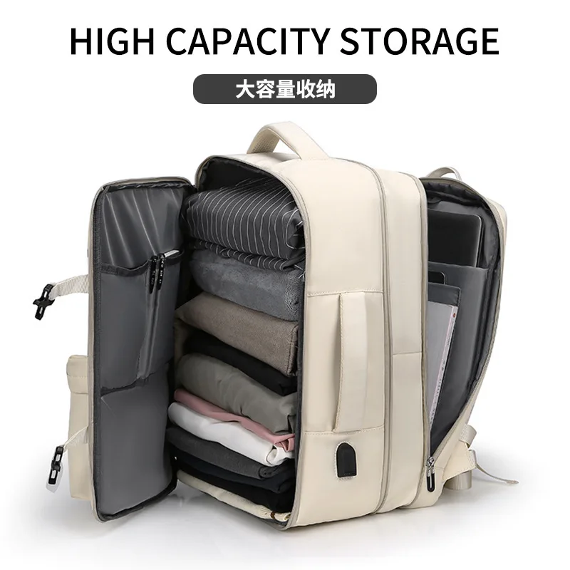 Large Capacity Men's Backpack Fashion Travel Women's Backpack Trendy High-end Lightweight Laptop Bag