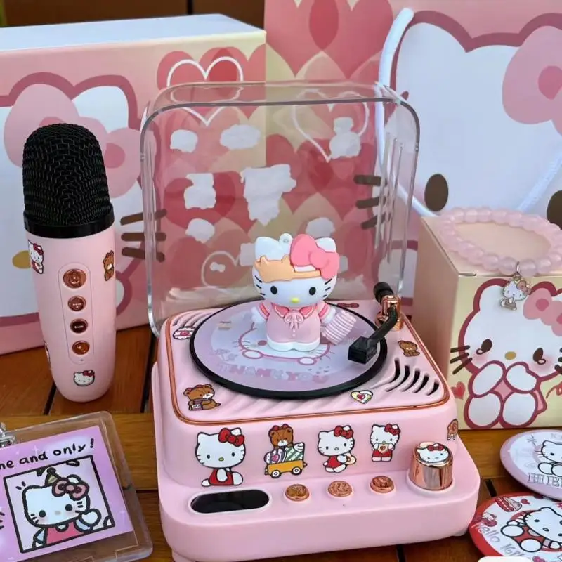 2024 Kawaii Sanrio Anime Small Bluetooth Speaker Cute Hello Kitty Cartoon Ins Portable Durable Birthday Present Gifts for Girls