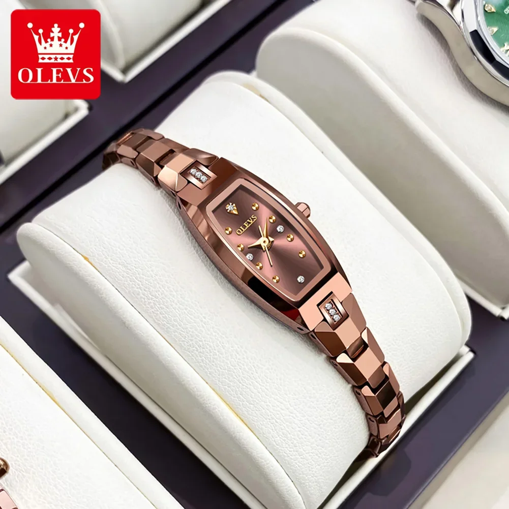 OLEVS 5501 Japan Quartz Tungsten steel Strap Women Wristwatches, Fashion Luxury Super-thin Waterproof Watches For Women