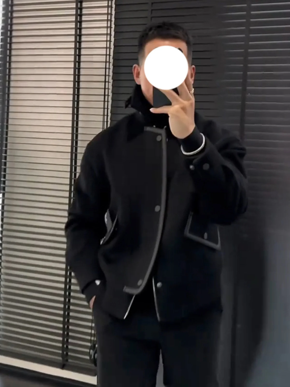 

Men's Faion Long Sve Slim Fit Jaet Casual Sle Splice Design New Arrival Ele Cool Brand Large Size