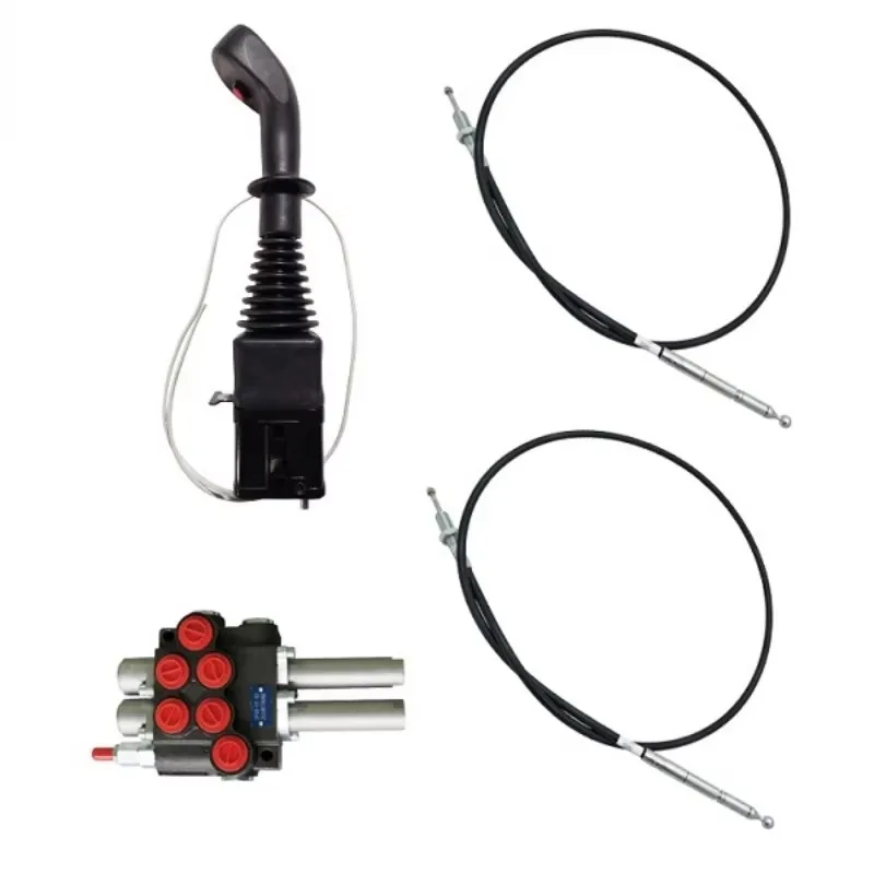 Hydraulic multi-directional joystick control valve and cable  for agricultural machinery parts