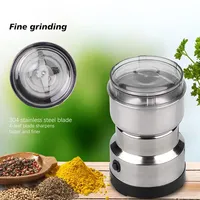 Multipurpose Electric Coffee Bean Grinder, Stainless Steel Milling Machine for Seeds, Spices, Nuts, Portable Ultrafine Grinder