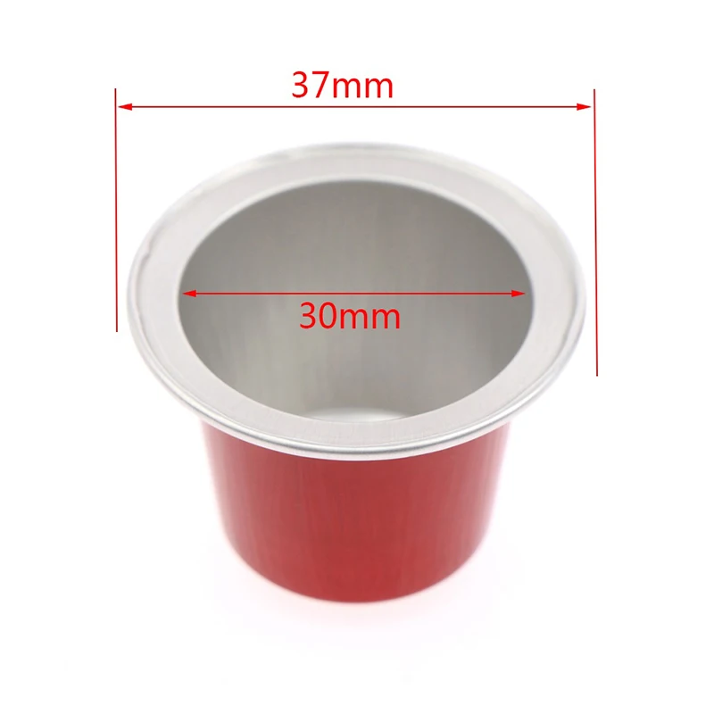 10Pcs 37MM Refillable Food-grade PP Coffee Capsules Cup With Rubber Ring and Sealing Sticker for Nespresso Machine