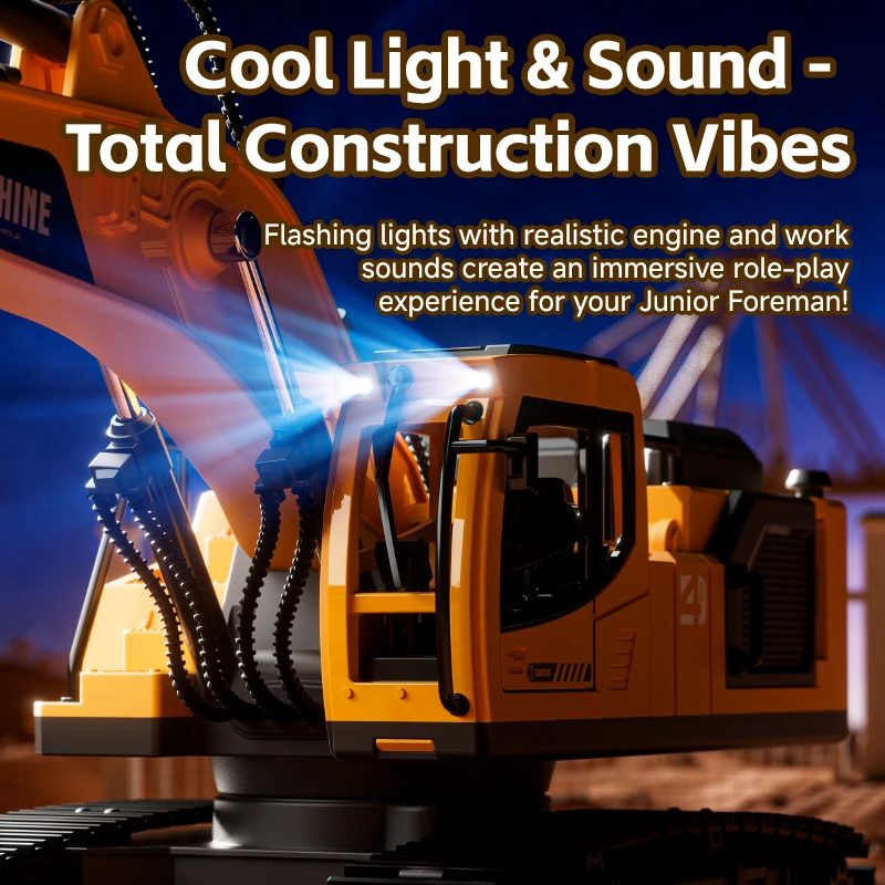 新しい 2.4 グラム 12CH リモートコントロールショベルカー RC モデルカーのおもちゃプロフェッショナル合金プラスチックシミュレーション建設車両子供のギフト