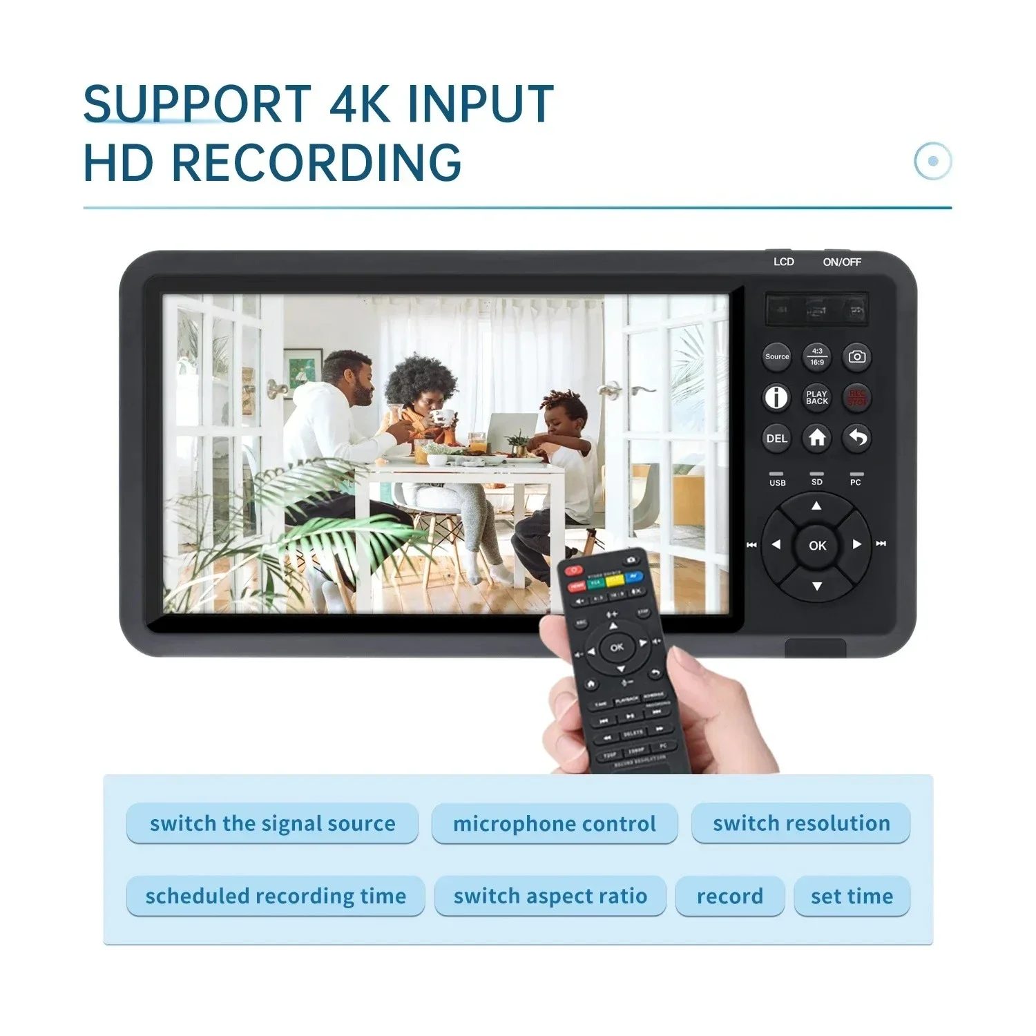 Custom Made StandAlone Endoscope 2 Channel 4K Switchable PIP POP PMP HDMI VGA DVI VGA Capture Card Box 12V 1.5A/F550/F750/F970