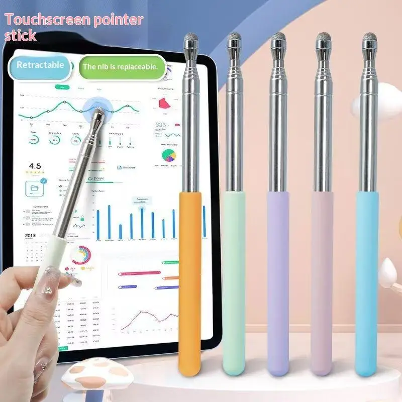 High Quality Stainless Steel Touch Screen Pen Telescopic Teaching Pointer Reading Sticks